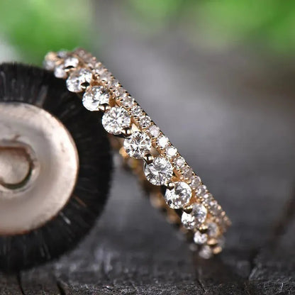 Exquisite Women's Stackable Wedding Band Set In Sterling Silver