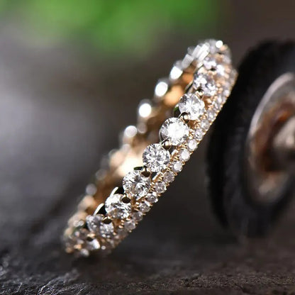 Exquisite Women's Stackable Wedding Band Set In Sterling Silver