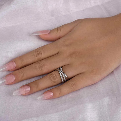 Precious Three Layer Cross Wedding Band