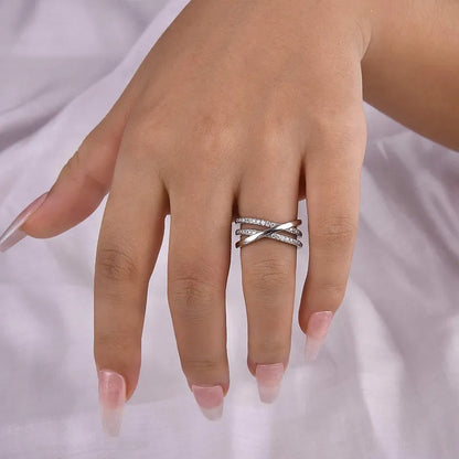 Precious Three Layer Cross Wedding Band