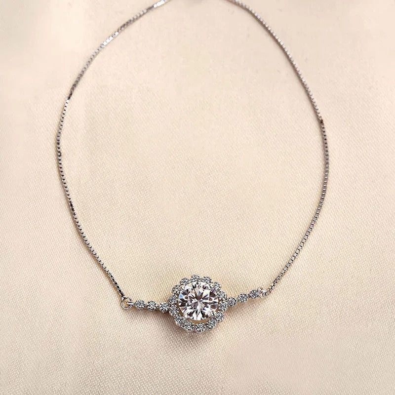 Moissanite Snowflake Design Bracelet