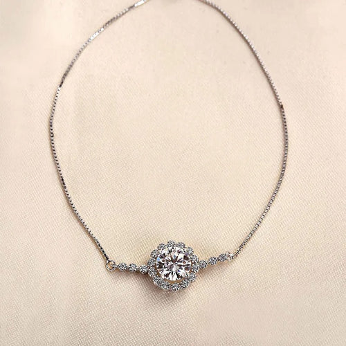 Moissanite Snowflake Design Bracelet