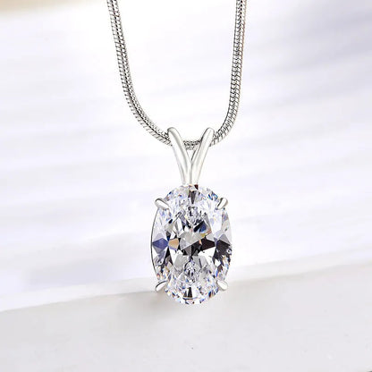 3.0 Ct Exquisite Oval Cut Pendant Necklace