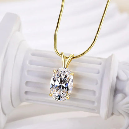 3.0 Ct Exquisite Oval Cut Pendant Necklace