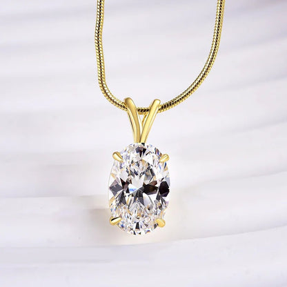3.0 Ct Exquisite Oval Cut Pendant Necklace
